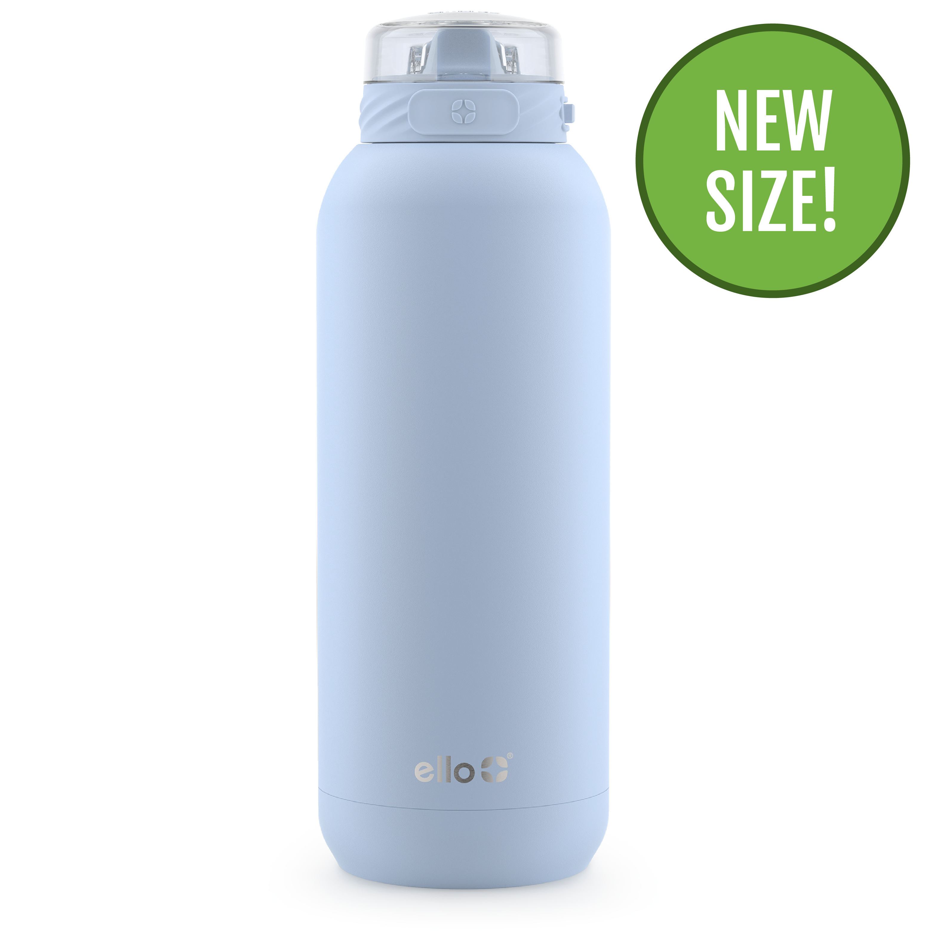 Ello Cooper Vacuum Insulated Stainless Steel Water Bottle with Silicone Straw, 22 oz