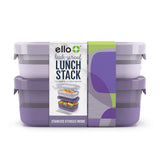 Lunch Bento Stack Plastic Food Storage Container, Set of 2