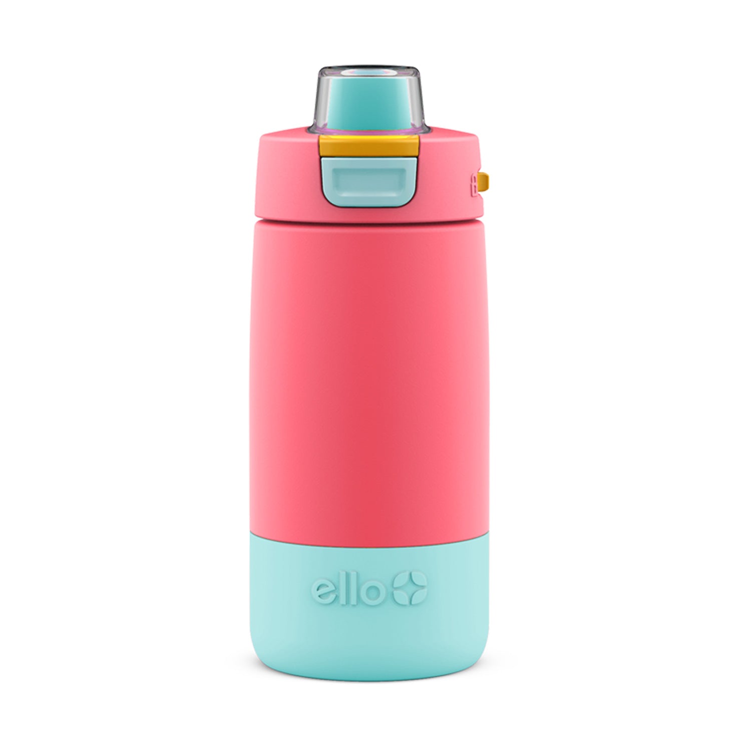 Ello Campy Vacuum Insulated Stainless Steel Water Bottle with Slider Lid, 16 Ounce Avalon Sea, Pink
