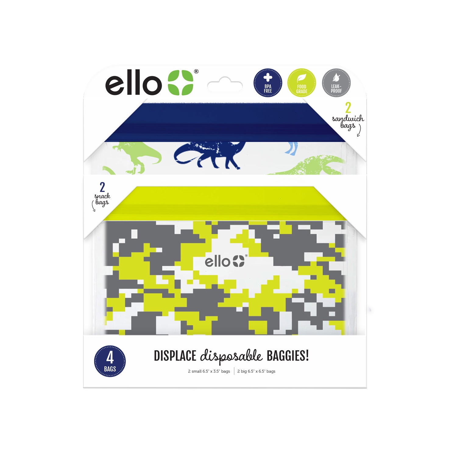 Ello Reusable Storage Bags - 4pk