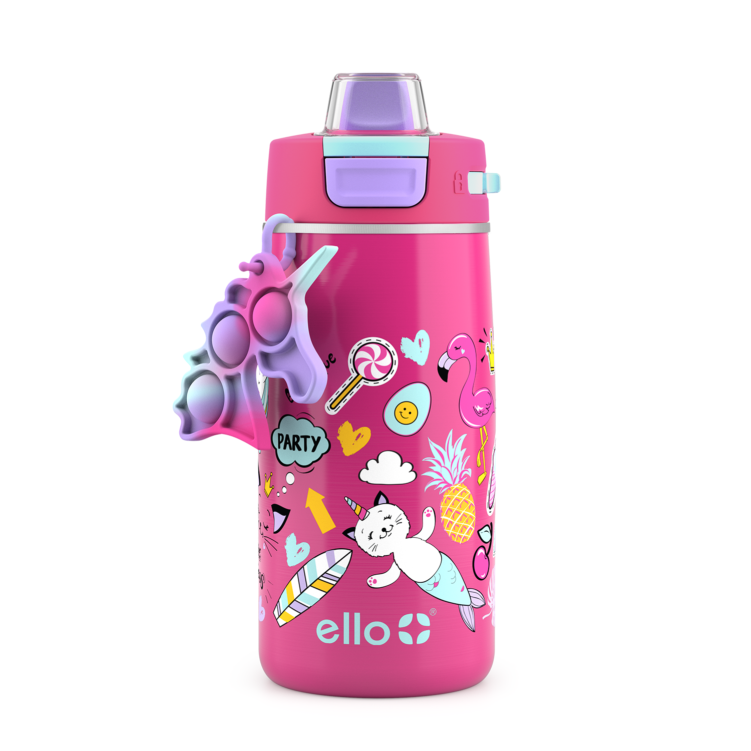 Thermos 12 oz. Kid's Plastic Hydration Bottle 2-Pack - Pink/Llama