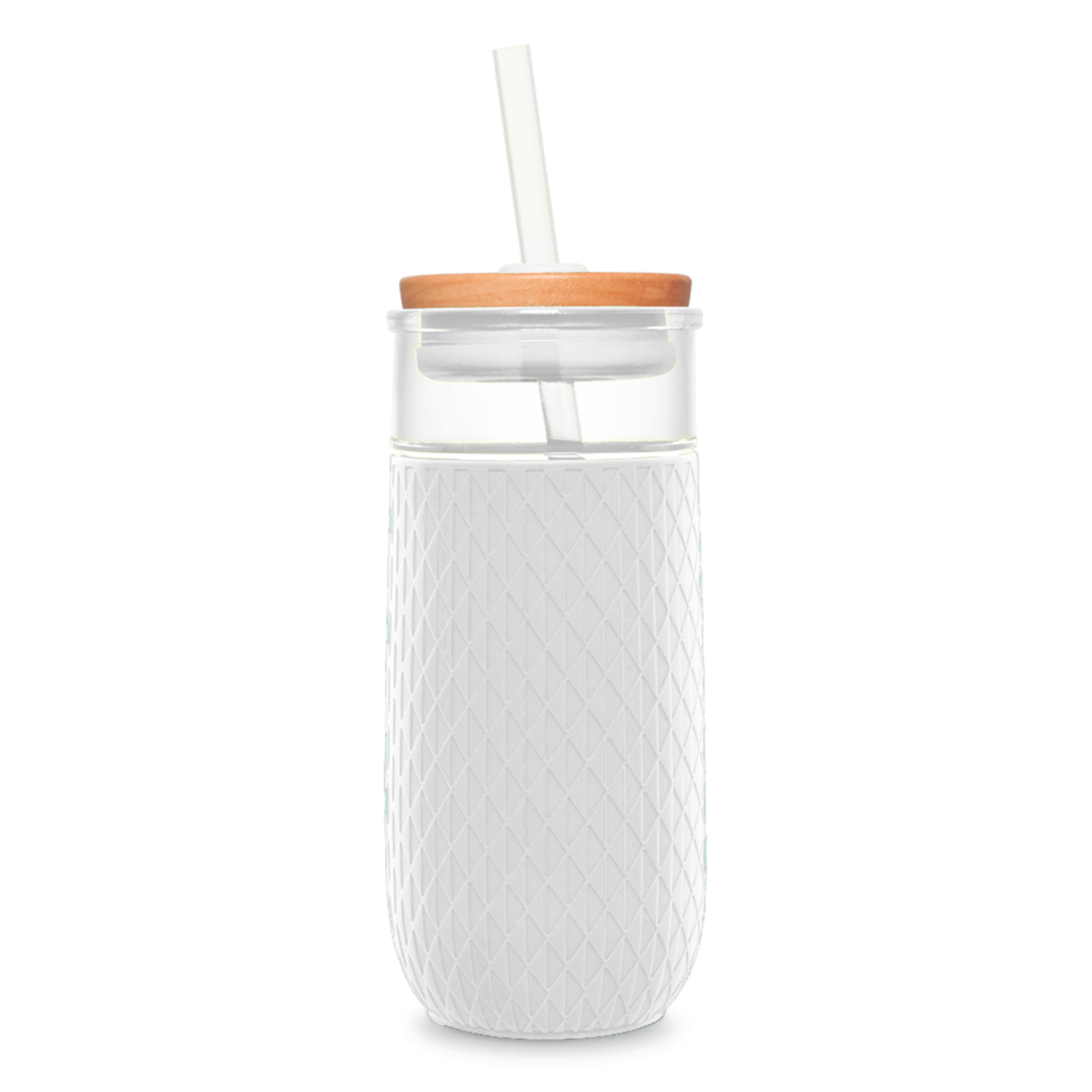 ColoVie Glass Tumbler with 3 IN 1 Lids and Glass Straws(Extra Silicone  Tips), Silicone Protective