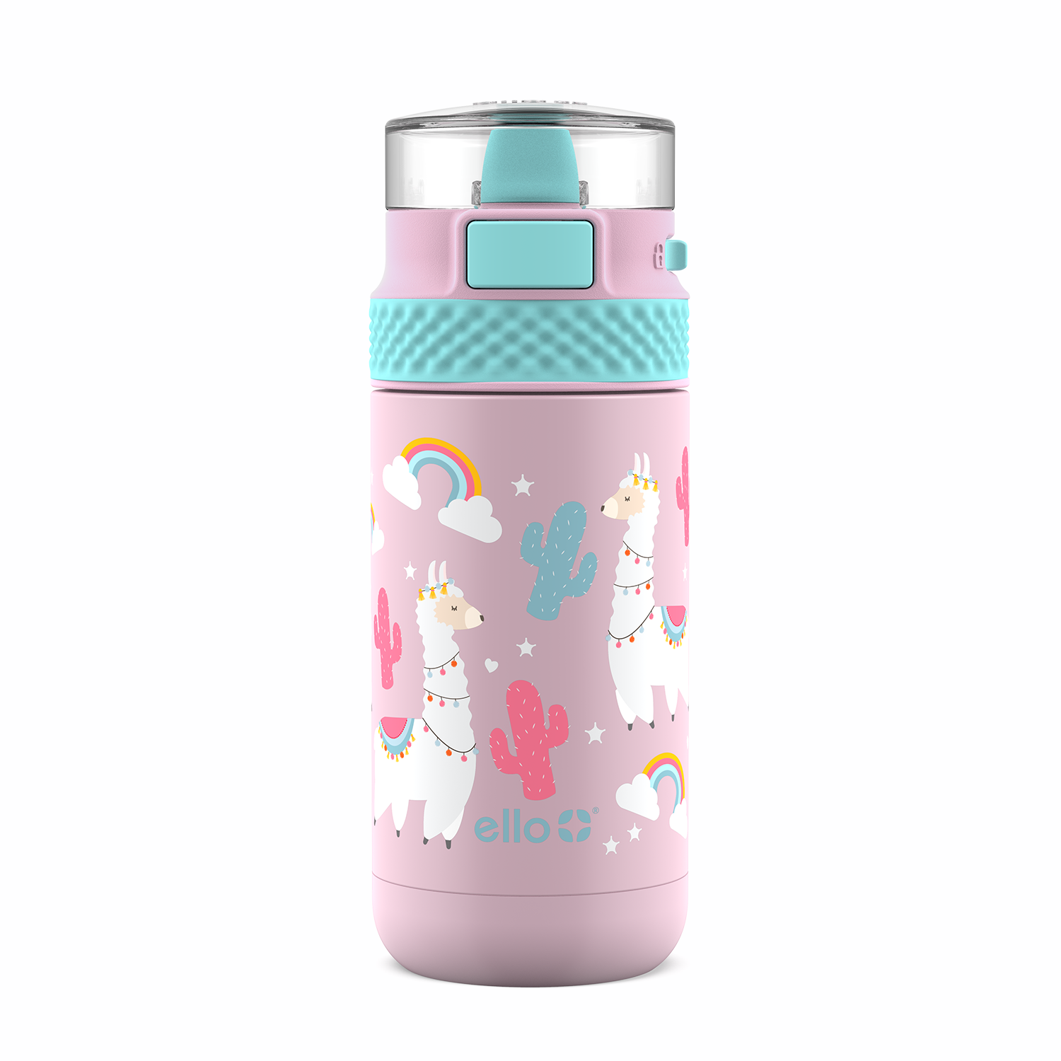 Ello Emma 14oz Vacuum Insulated Stainless Steel Kids Water Bottle with  Straw and Built-in Carrying Handle and Leak-Proof Locking Lid for School