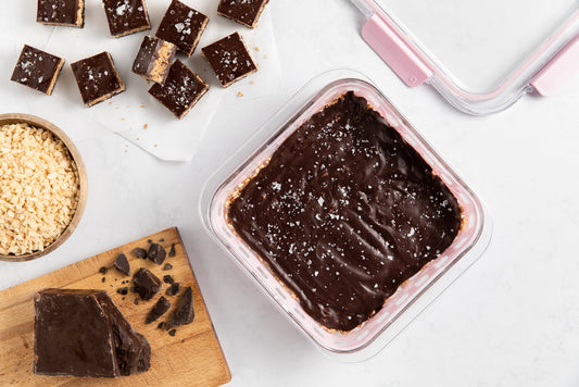 Crispy Almond Butter and Chocolate No-Bake Bars