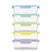 Color Lock® Glass Food Storage, 5 Cup Set of 5