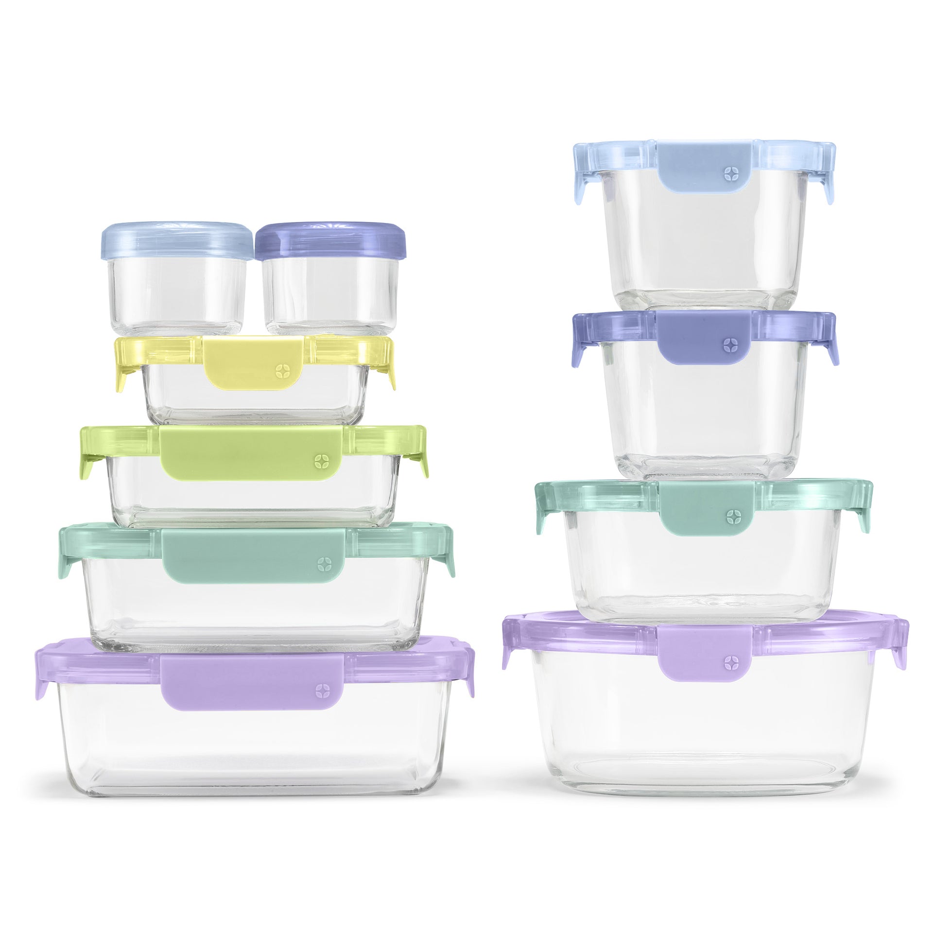 Color Lock® Glass 20pc Mixed Meal Prep Set