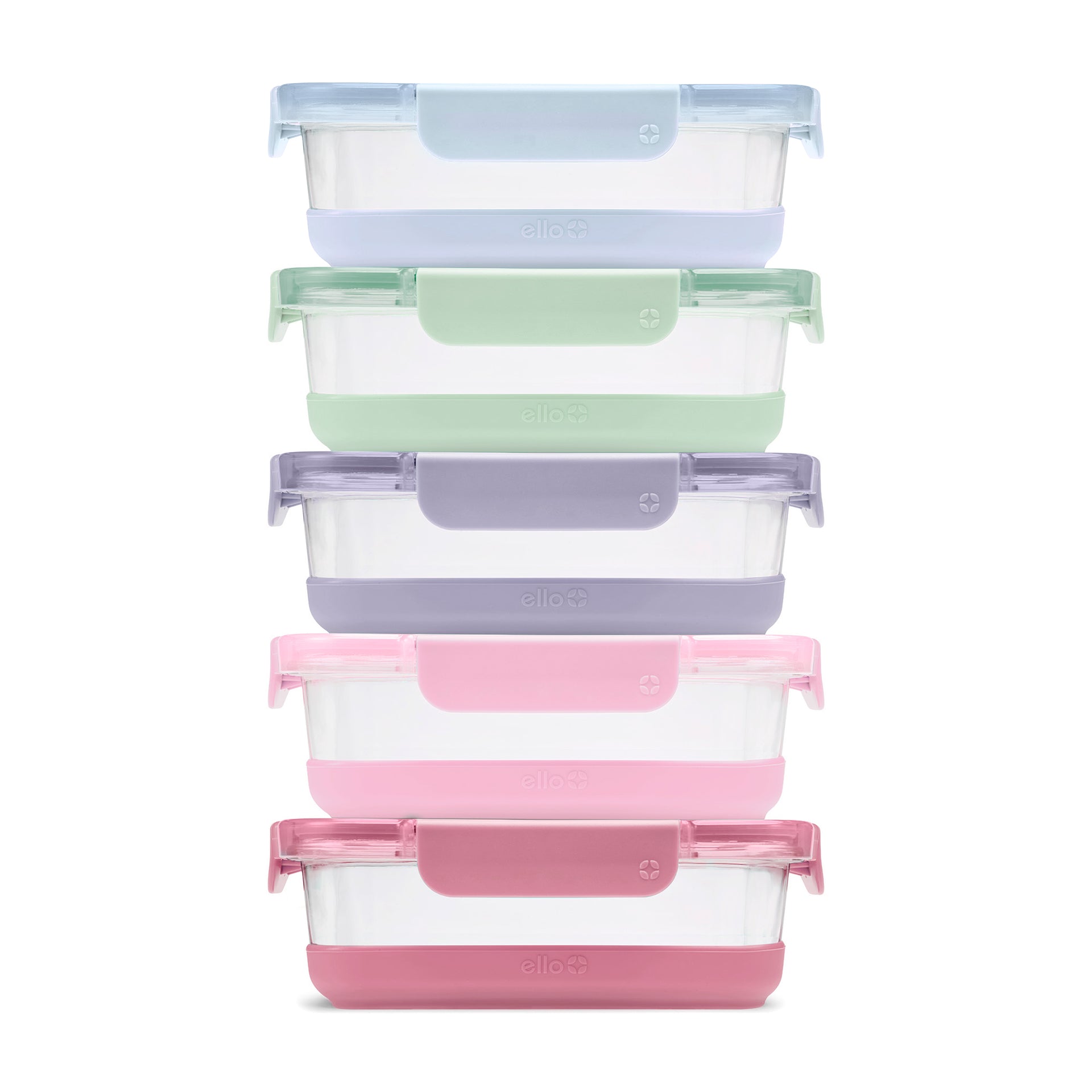 Ello Duraglass Refresh™ Meal Prep Containers, Set of 5