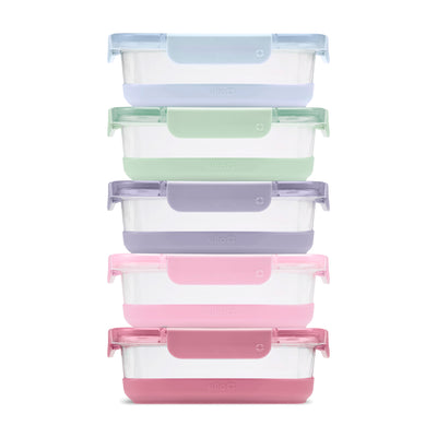 Ello Duraglass Refresh™ Meal Prep Containers, Set of 5