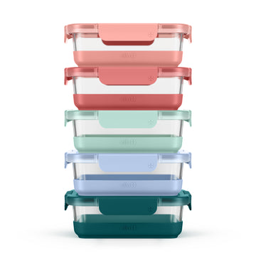 Ello Duraglass Refresh™ Meal Prep Containers, Set of 5
