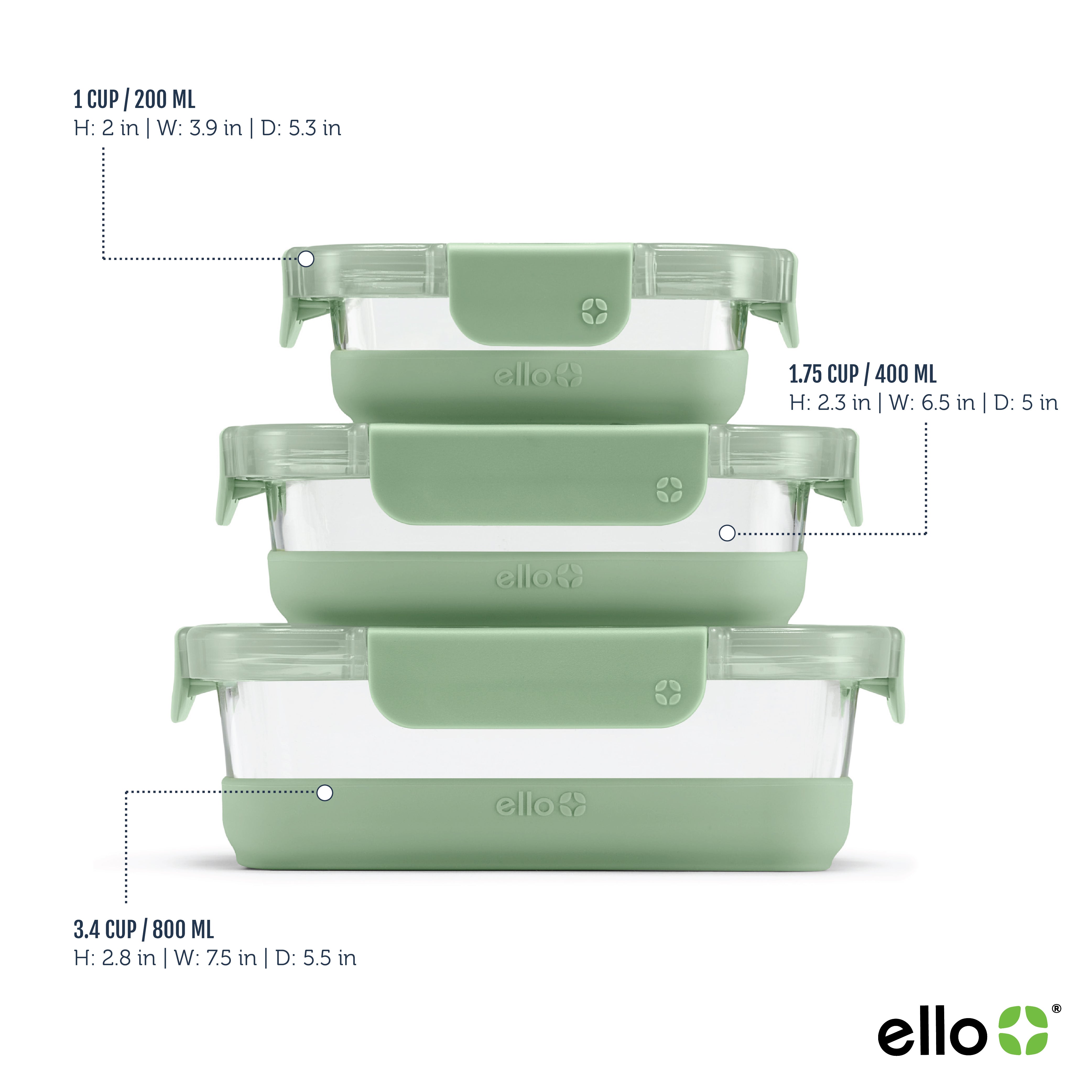 Ello Duraglass Refresh Food Storage - Thumbnail 4