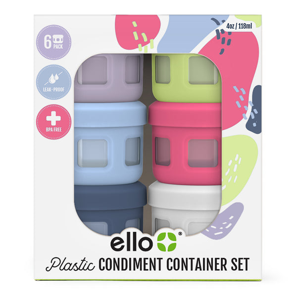 Plastic Condiment Containers, Set of 6 Ello