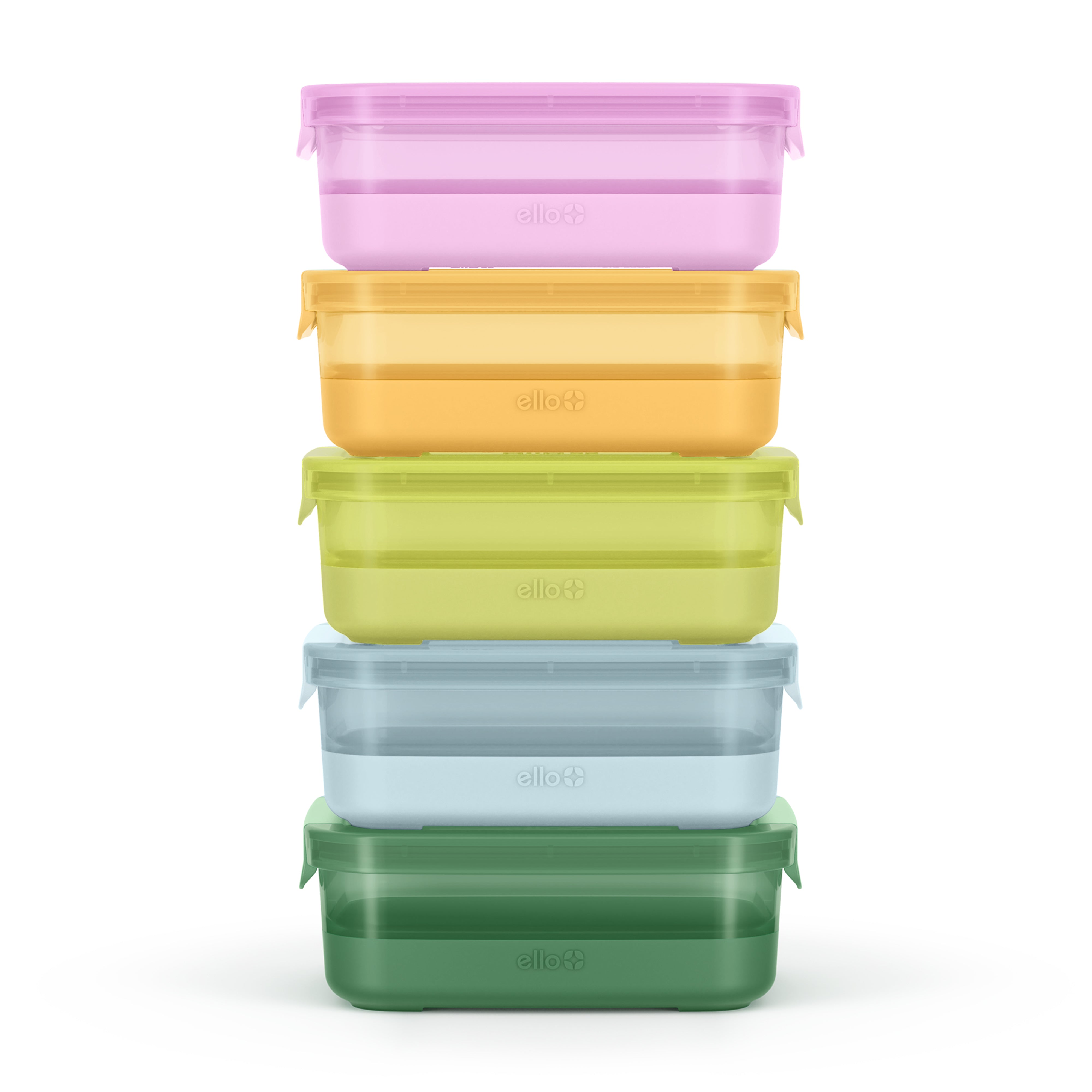 Plastic Food Storage Containers with Soft Base, Set of 5 - Thumbnail 5