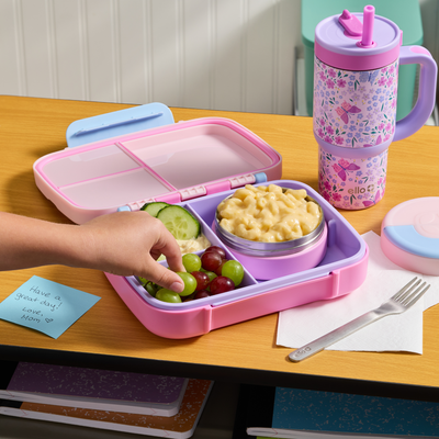 Benni Kids Bento Box with Insulated Food Jar, Ice Pack and Charms