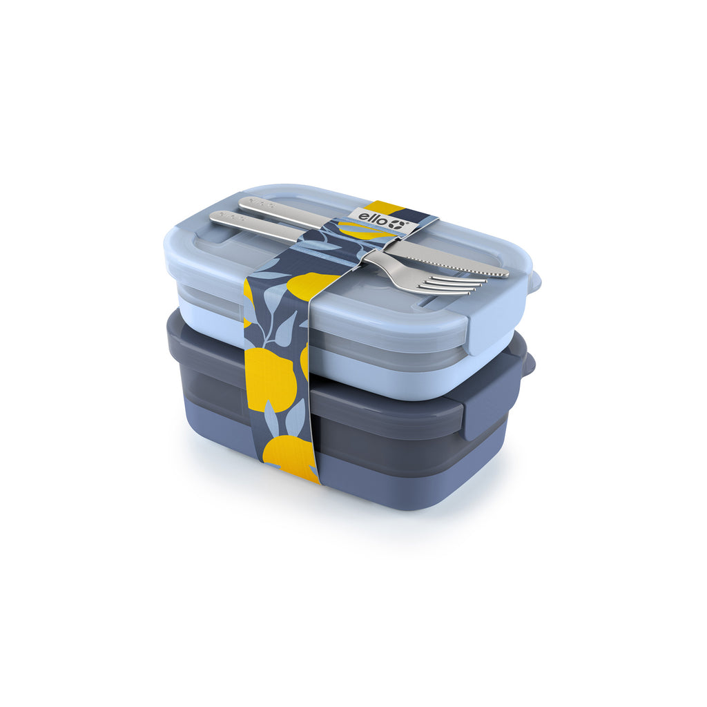 Lunch Bento Stack Plastic Container, Set of 2 – Ello