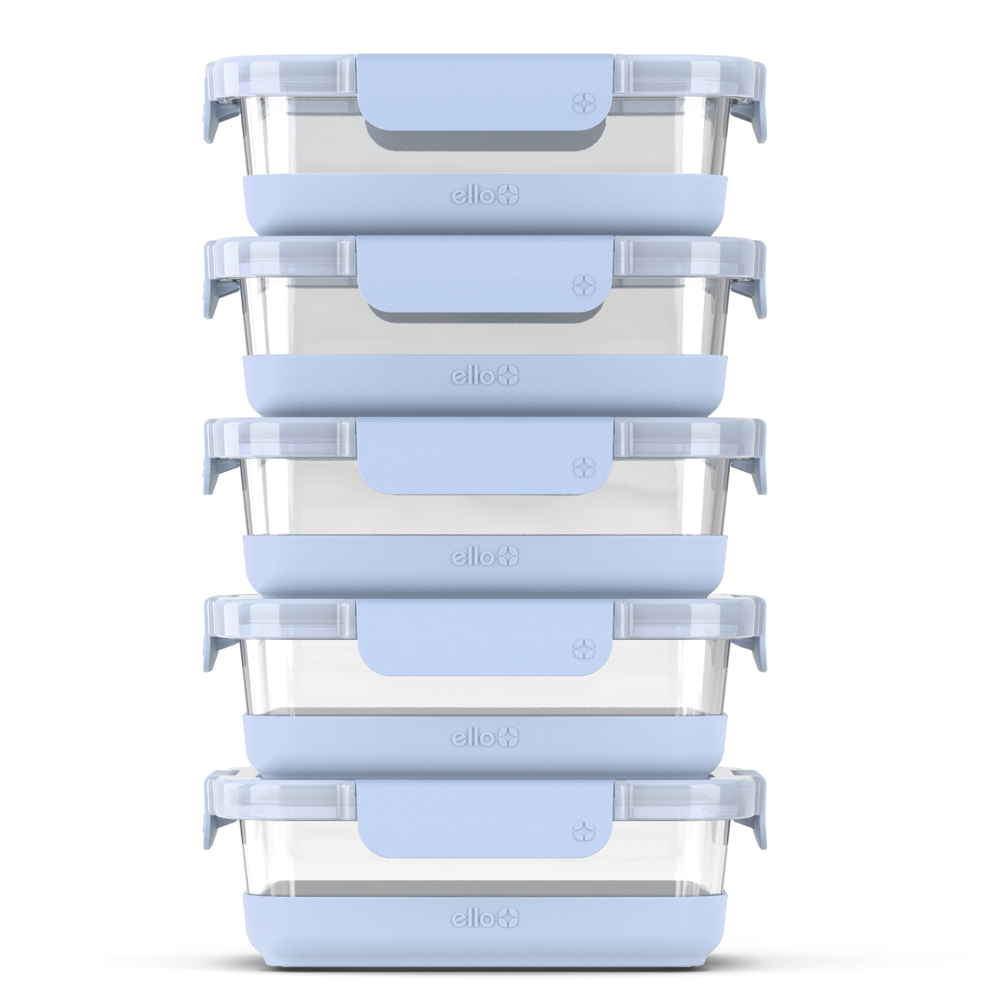 Ello Duraglass Refresh™ Meal Prep Containers, Set of 5