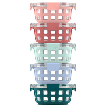 Duraglass™ Round Meal Prep Containers, Set of 5