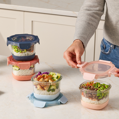 Duraglass™ 2 Cup Glass Meal Prep Bowl - 4 Pack