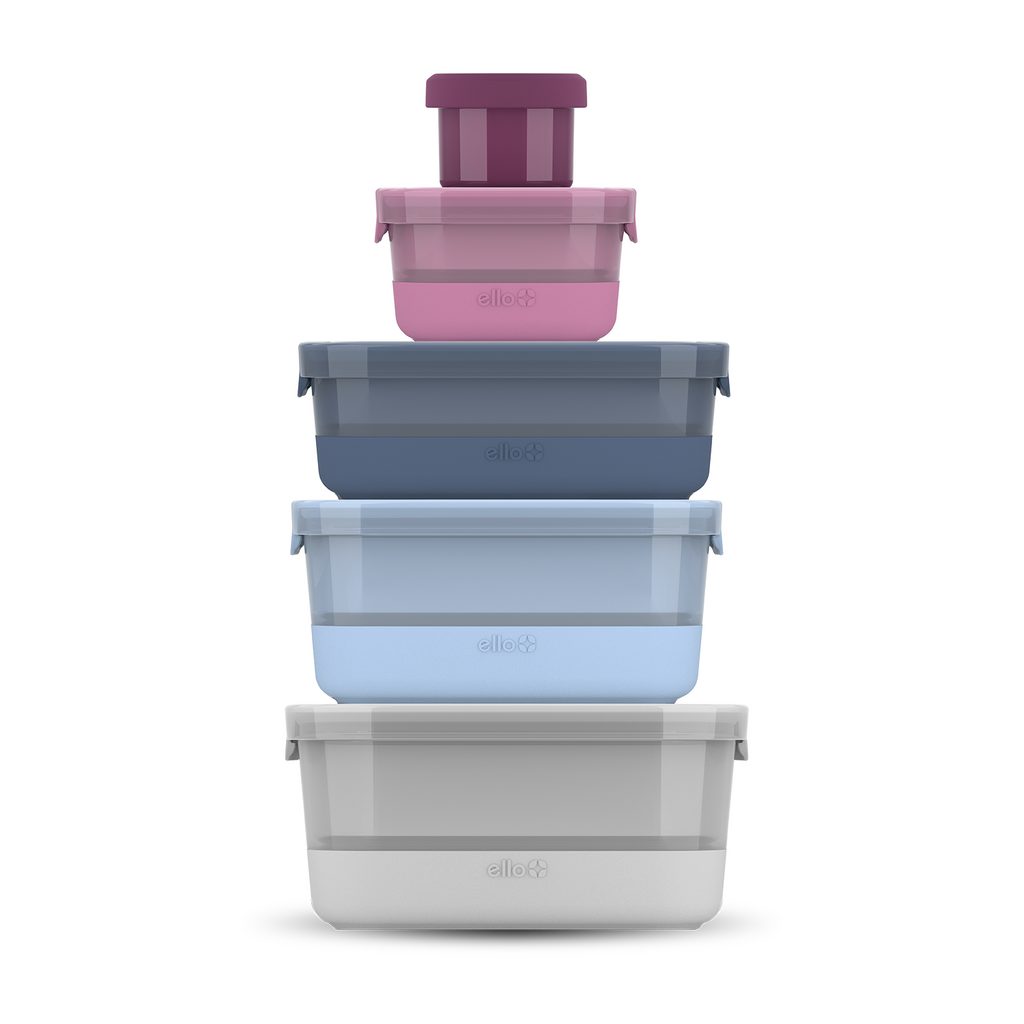 Really Good Stuff® Stackable Storage Tubs With Locking Lid- Small - 5 tubs,  5 lids