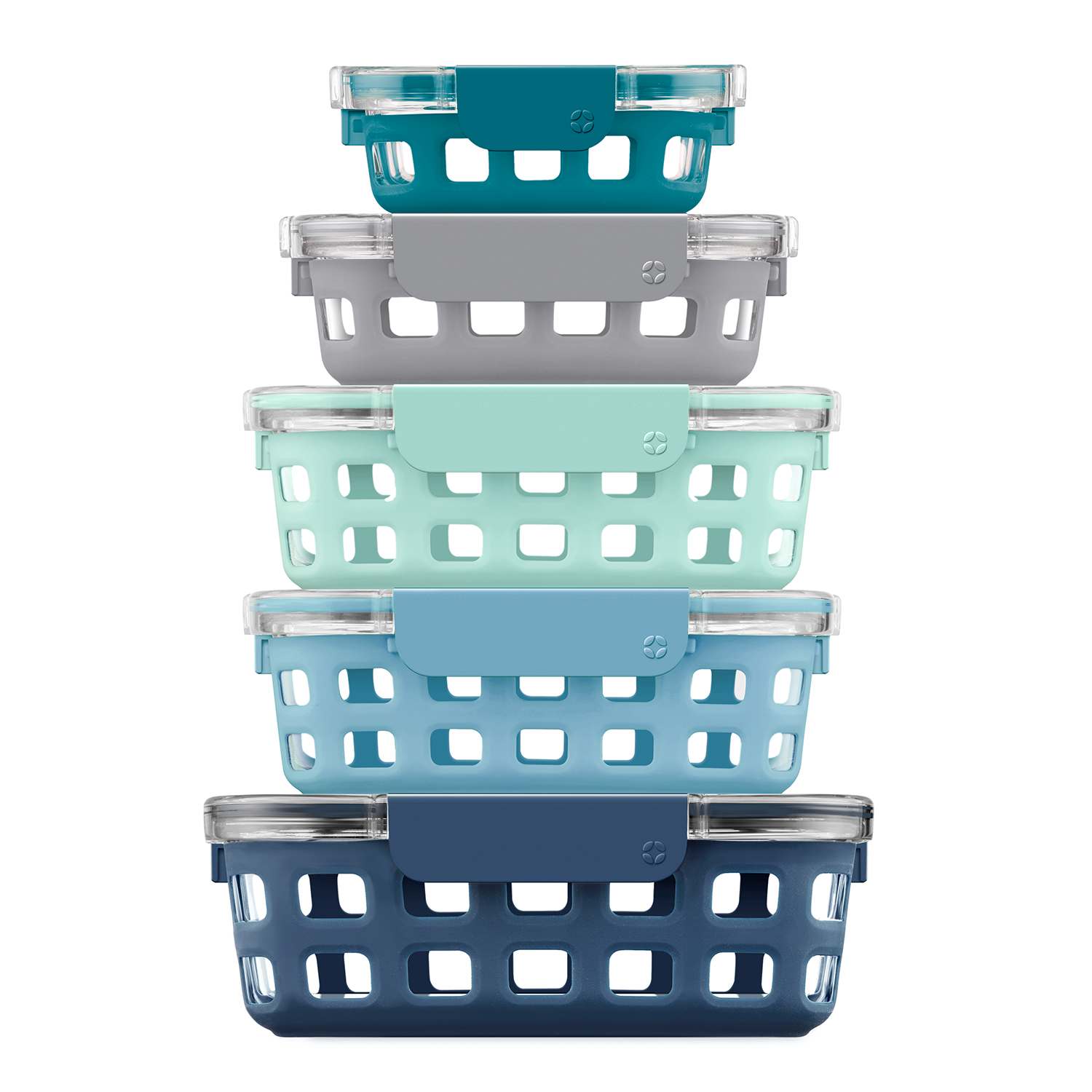 Ello Duraglass™ Multi Pack Meal Prep Containers, Set of 5