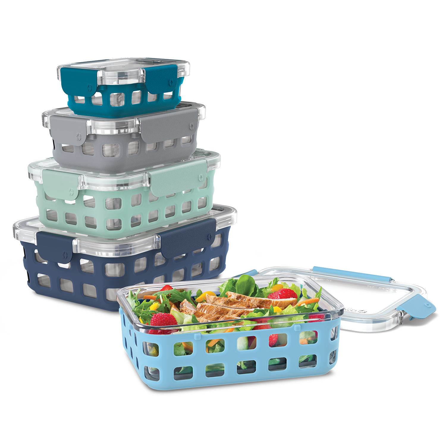 Ello Duraglass Multi Pack Meal Prep Containers - Thumbnail 4