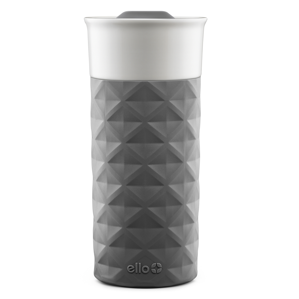 Ello Jane Ceramic Travel Mug with Spill-Resistant Slider Lid, 18 oz