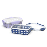 Plastic Food Storage Divided Containers, Set of 2
