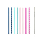 Plastic Reusable Straws - 8pk Set