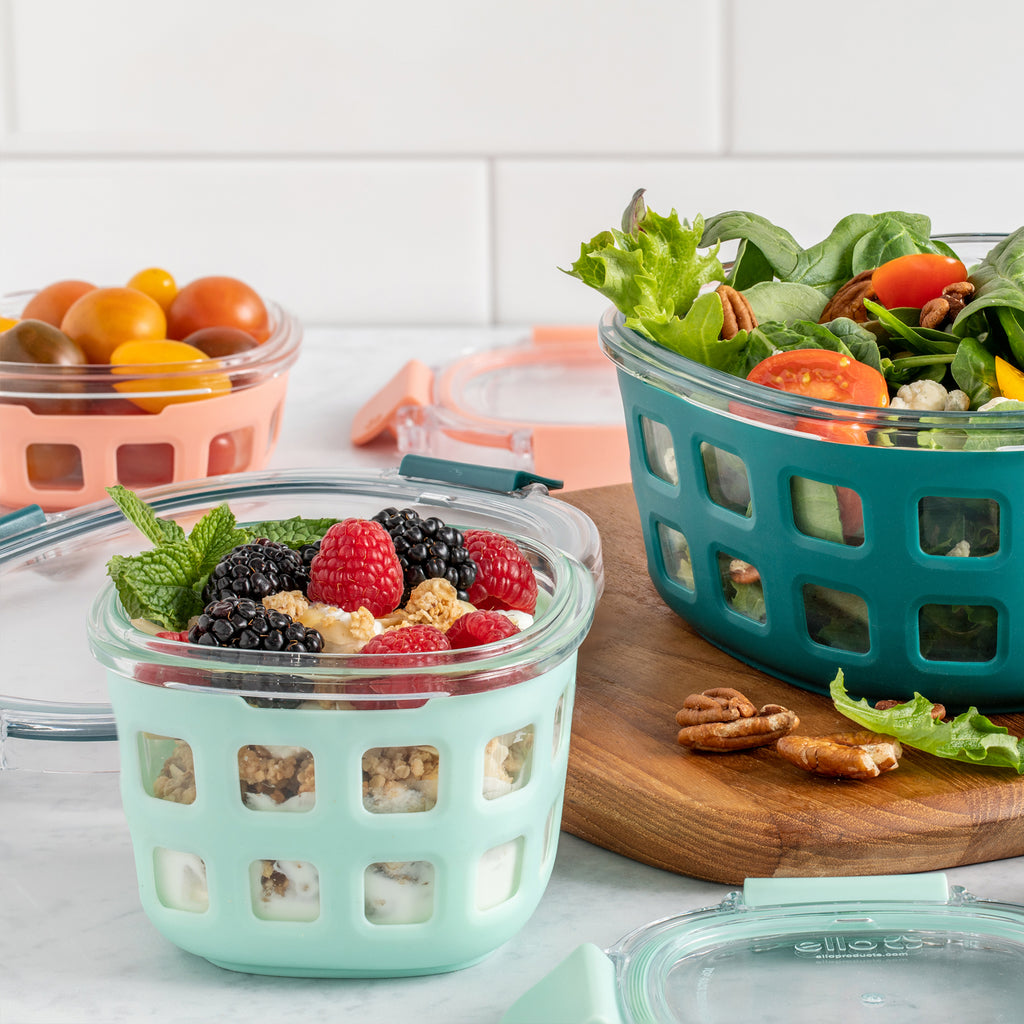 Ello Duraglass Round Meal Prep Containers Set Of 5 ello-duraglass-round-meal-prep-containers-set-of-5