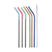 Stainless/Silicone Reusable Straws - Set of 6 (Mixed)