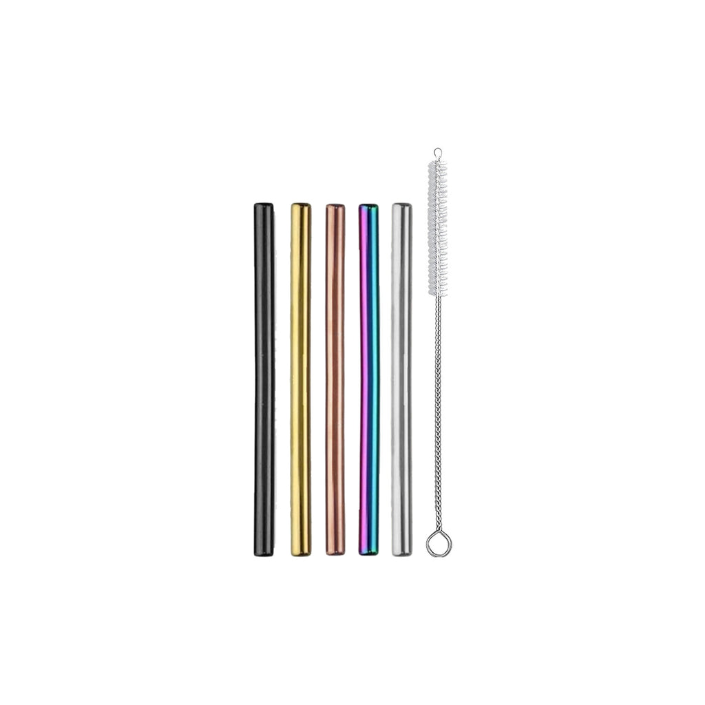 Ello Impact Reusable Stainless Steel Straws with Cleaning Brush - Deals  Finders